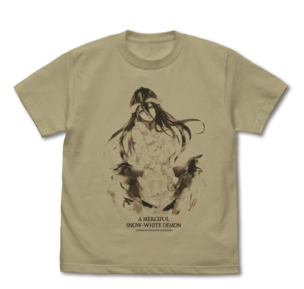 COSPA OVERLORD: The Sacred Kingdom Movie Albedo T-shirt A Merciful Snow-White Demon Ver./SAND KHAKI-XL รูปภาพ 1