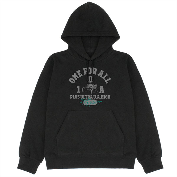 COSPA TV Anime "My Hero Academia" Izuku Midoriya College Pullover Hoodie /BLACK-L
