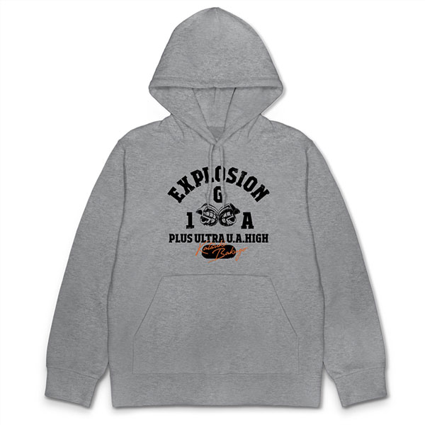 COSPA TV Anime "My Hero Academia" Katsuki Bakugo College Pullover Hoodie /MIX GRAY-L gambar 1