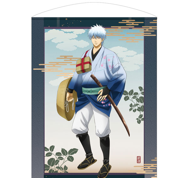 COSPA Gintama New Illustration Gintoki Sakata 100cm Wall Scroll Traveling Outfit Ver. รูปภาพ 1