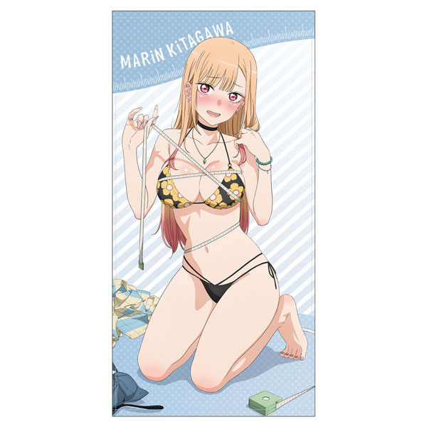 COSPA TV Anime "My Dress-Up Darling" New Illustration Marin Kitagawa 120cm Big Towel Thrilling Measurements Ver. image 1