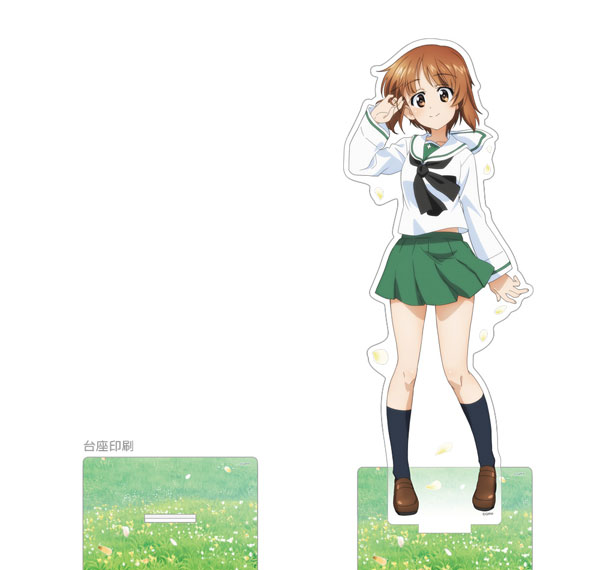 Curtain Damashii Girls und Panzer das Finale New Illustration Jumbo Acrylic Stand (Miho Nishizumi / School Uniform)