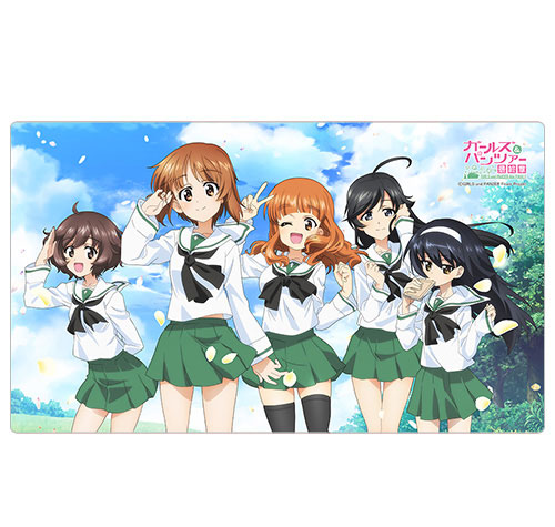 Curtain Damashii Girls und Panzer das Finale New Illustration Rubber Mat (Ankou Team / School Uniform)