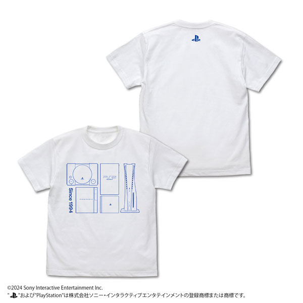COSPA PlayStation T-shirt for PlayStation (Hardware) /WHITE-S imagen 1