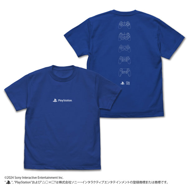 COSPA PlayStation Controller T-shirt for PlayStation /ROYAL BLUE-M