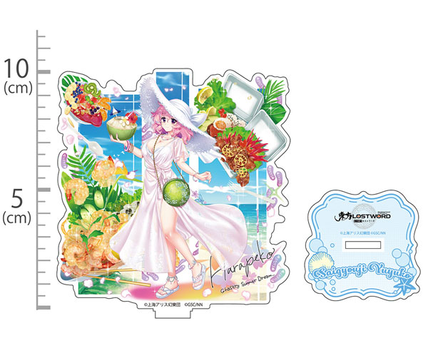 COSPA Touhou LostWord Yuyuko Saigyouji Acrylic Stand Seamless Swimsuit Ghost Ver. รูปภาพ 1