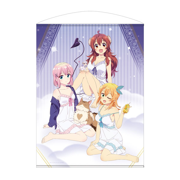 COSPA まちカドまぞく 2丁目 新規イラスト 優子・桃・ミカン 100cmタペストリー お泊まり会Ver.