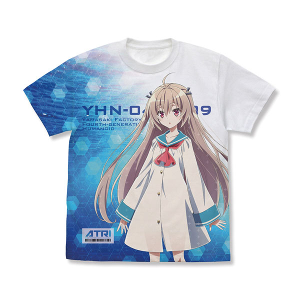 COSPA Anime "ATRI -My Dear Moments-" Atri Full Graphic T-shirt /WHITE-S