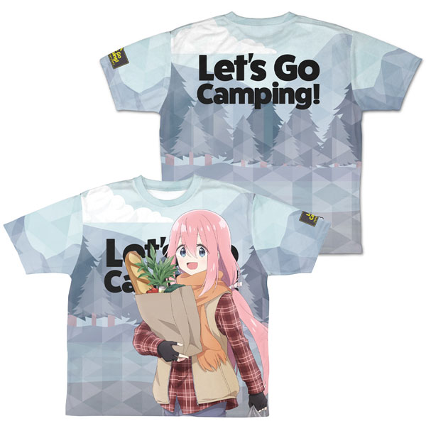 COSPA "Yuru Camp SEASON3" New Illustration Nadeshiko Kagamihara Double-sided Full Graphic T-shirt Shopping at Zebra Ver.-M