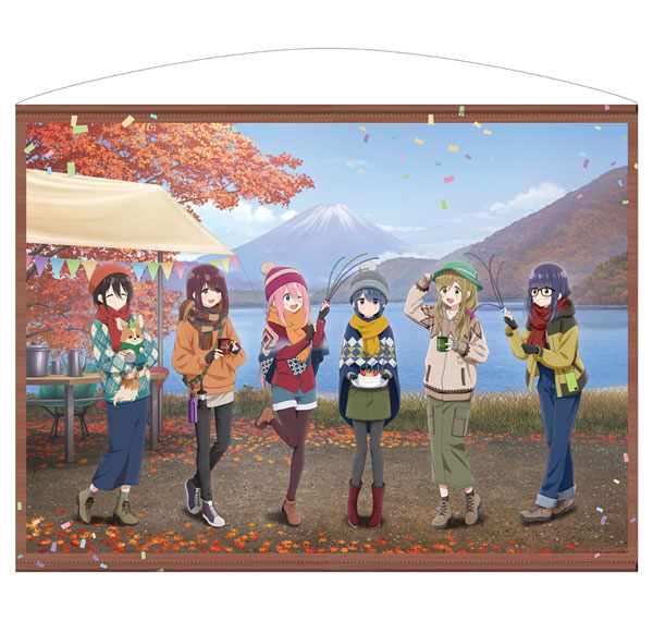 COSPA "Yuru Camp SEASON3" New Illustration Yuru Camp 100cm Wall Scroll Birthday Camp Ver.