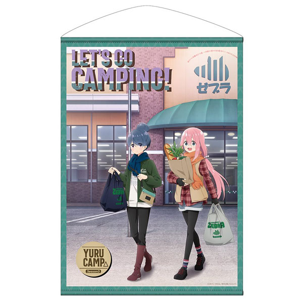 COSPA Yuru Camp SEASON3 New Illustration Rin & Nadeshiko B2 Wall Scroll Shopping at Zebra Ver.