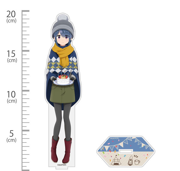 COSPA "Yuru Camp SEASON3" New Illustration Rin Shima Acrylic Stand (Large) Birthday Camp Ver. hình ảnh 1