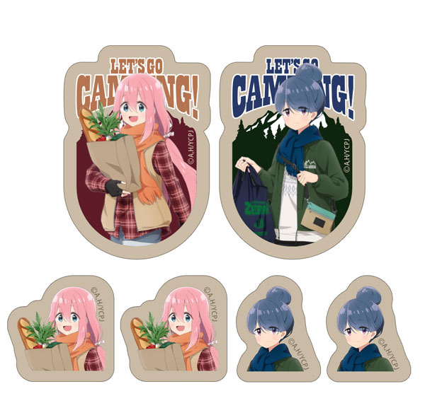 COSPA "Yuru Camp SEASON3" New Illustration Rin & Nadeshiko Mini Sticker Set Shopping at Zebra Ver.