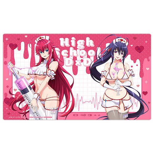 Curtain Damashii High School D x D HERO New Illustration Rubber Mat (Rias Gremory & Akeno Himejima / White Nurse) รูปภาพ 1
