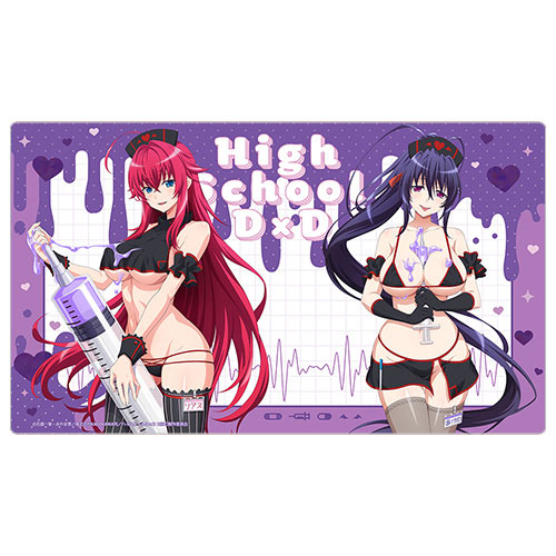 Curtain Damashii High School D x D HERO New Illustration Rubber Mat (Rias Gremory & Akeno Himejima / Black Nurse)