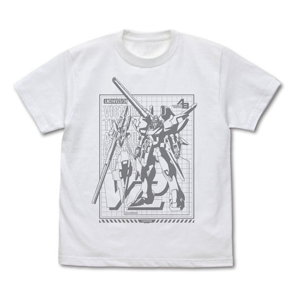 COSPA Mobile Suit V Gundam V2 Assault Buster Gundam T-shirt /WHITE-M