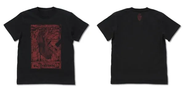 COSPA 도로헤도로 (원작 만화판) 하트 "문" T셔츠 /BLACK-M 이미지 1