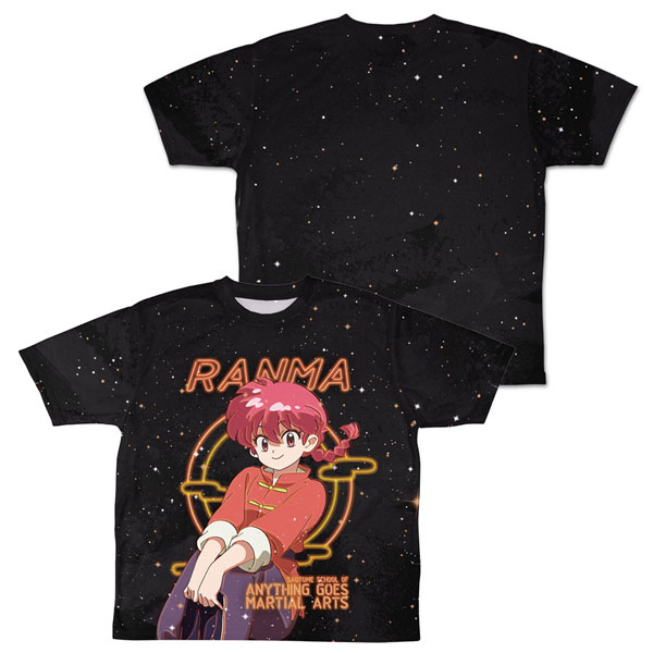 COSPA Ranma 1/2 Ranma Double-sided Full Graphic T-shirt Neon Sign Ver. /XL