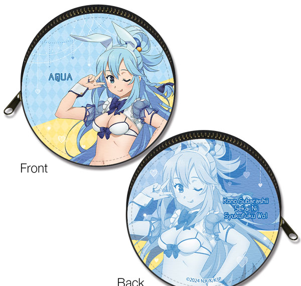 License Agent KonoSuba 3 Marutto Leather Case Design 01 (Aqua / Bunny Style Swimsuit ver.) [New Illustration] รูปภาพ 1