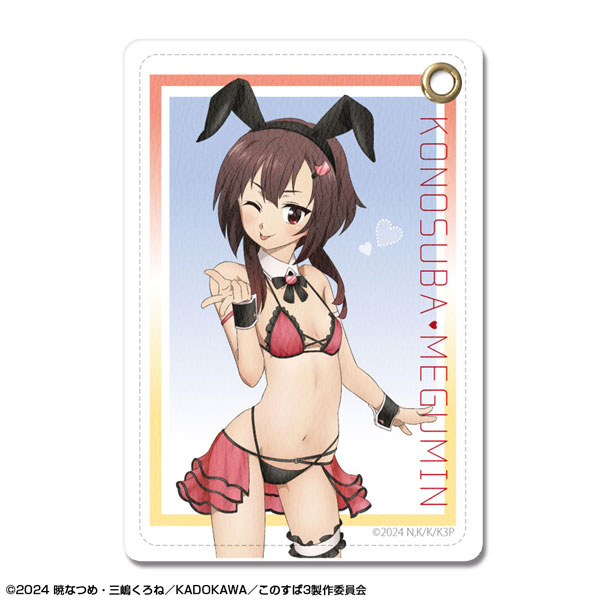 License Agent KonoSuba 3 Leather Pass Case Design 02 (Megumin / Bunny Style Swimsuit ver.) [New Illustration] Bild 1