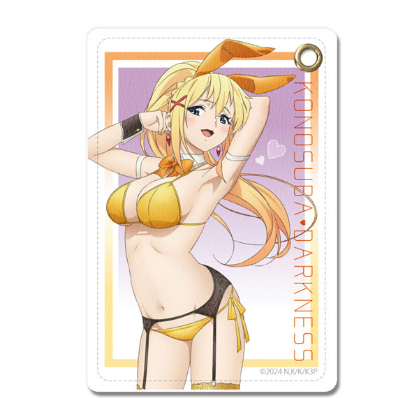 License Agent KonoSuba 3 Leather Pass Case Design 03 (Darkness / Bunny Style Swimsuit ver.) [New Illustration] รูปภาพ 1