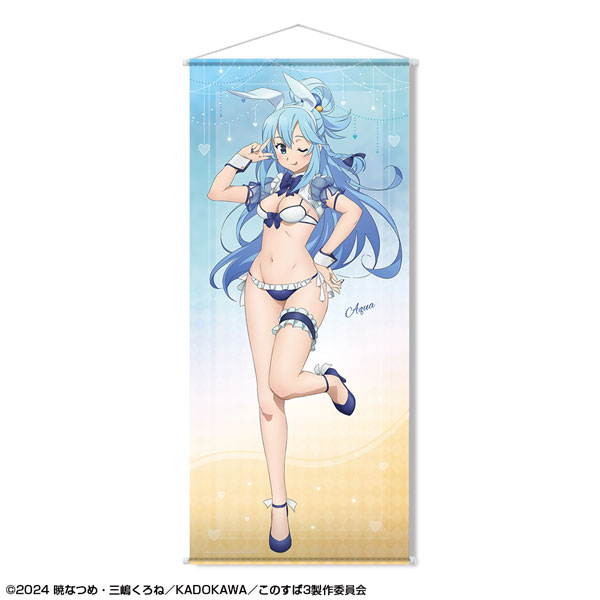 License Agent KonoSuba 3 Almost Life-size Wall Scroll Design 01 (Aqua / Bunny Style Swimsuit ver.) [New Illustration] image 1