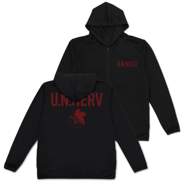 COSPA EVANGELION U.N.NERV Thin Dry Hoodie /BLACK-L