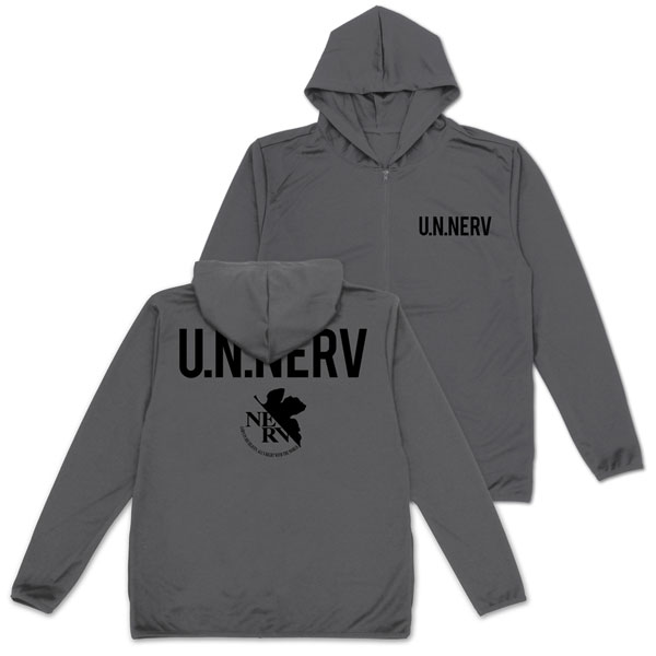 COSPA EVANGELION U.N.NERV Thin Dry Hoodie /GRAY-XXL