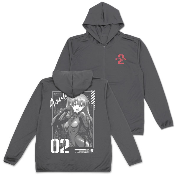 COSPA EVANGELION Asuka Langley Shikinami Thin Dry Hoodie /GRAY-L imagen 1