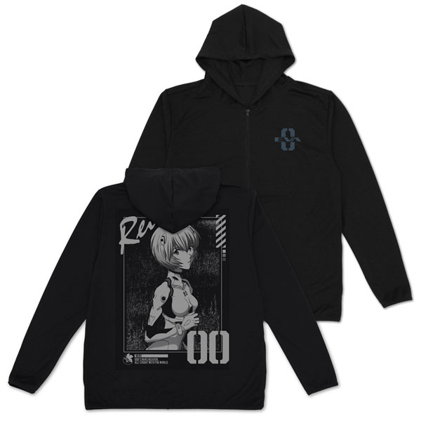 COSPA EVANGELION Rei Ayanami Thin Dry Hoodie /BLACK-XXL