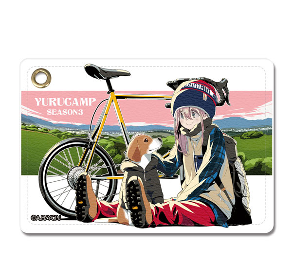 License Agent Yuru Camp SEASON3 Leather Pass Case Ver.2 Design 01 (Nadeshiko Kagamihara) รูปภาพ 1