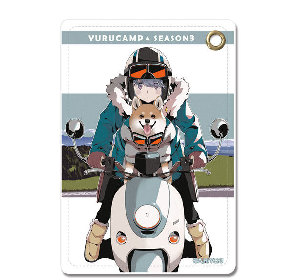 License Agent Yuru Camp SEASON3 Leather Pass Case Ver.2 Design 02 (Rin Shima /A) Bild 1