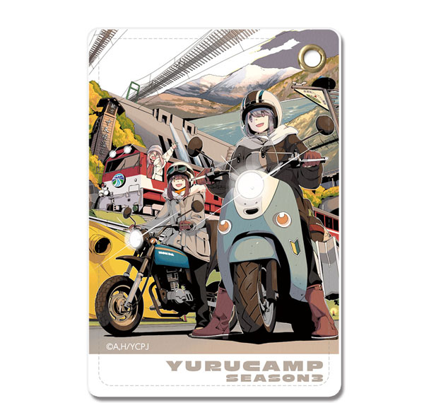 License Agent Yuru Camp SEASON3 Leather Pass Case Ver.2 Design 04 (Group) รูปภาพ 1