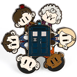 SCIFI Fanspace Doctor Who TARDIS Spinning Pin Badge