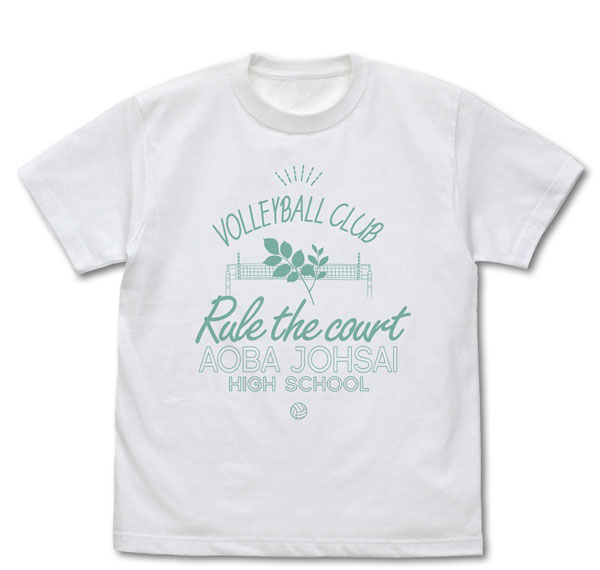 COSPA Haikyuu!! Aoba Johsai High School Volleyball Club Icon Mark College T-shirt /WHITE-XL