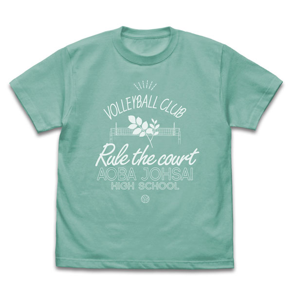 COSPA Haikyuu!! Aoba Johsai High School Volleyball Club Icon Mark College T-shirt /MINT GREEN-S image 1