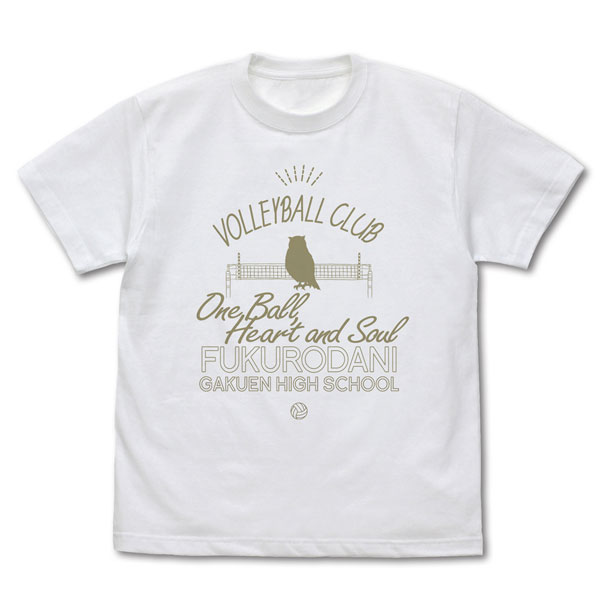 COSPA Haikyuu!! Fukurodani Academy High School Volleyball Club Icon Mark College T-shirt /WHITE-S gambar 1