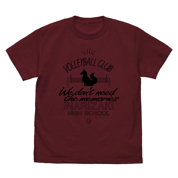 COSPA Haikyuu!! Inarizaki High School Volleyball Club Icon Mark College T-shirt /BURGUNDY-L gambar 1