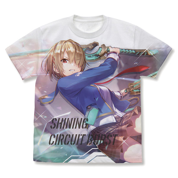 COSPA Heaven Burns Red Ruka Kayamori Shining Circuit Burst Full Graphic T-shirt /WHITE-L gambar 1