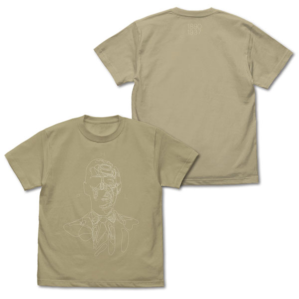 COSPA ミスカトニック大学ストア H.P.ラヴクラフト Tシャツ /SAND KHAKI-S