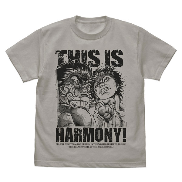 COSPA TV Anime "Baki Hanma" Otoko Kurabe T-shirt /LIGHT GRAY-S