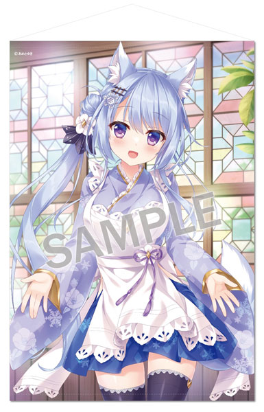 Brendream Yuki Ameto B1 Wall Scroll Japanese Style Maid Kitsune-san image 1
