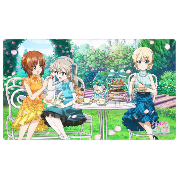 Curtain Damashii Girls und Panzer das Finale New Illustration Rubber Mat (Tea Party)