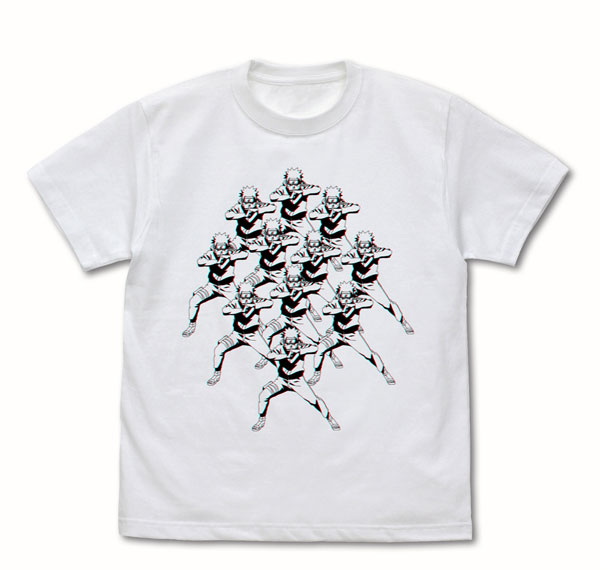 COSPA NARUTO Shippuden Naruto Uzumaki "Shadow Clone Technique" T-shirt /WHITE-L