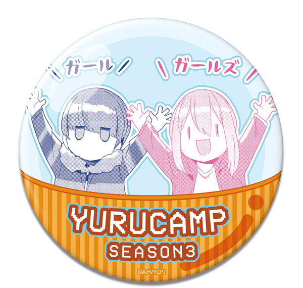 License Agent Yuru Camp SEASON3 Tin Badge Ver.2 Design 04 (Nadeshiko Kagamihara & Rin Shima /A) รูปภาพ 1