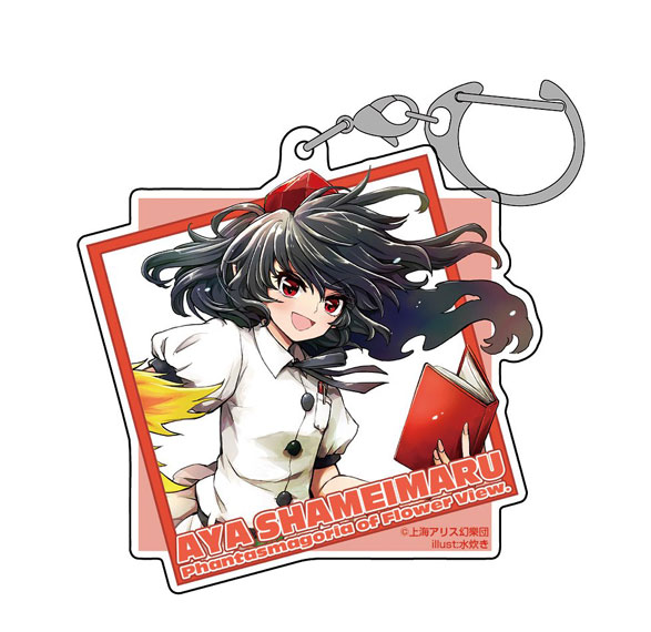 Hakurei Jinja Suukeikai Touhou Project Aya Shameimaru Acrylic Multi Keychain illust: Mizutaki รูปภาพ 1