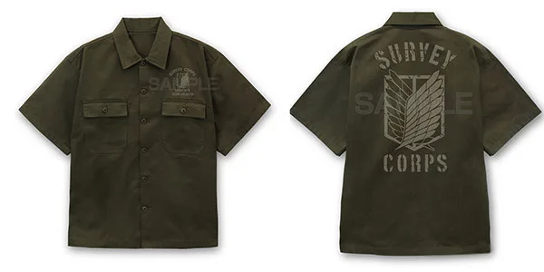 COSPA Attack on Titan Survey Corps Work Shirt Ver.2.0 /MOSS-XXL
