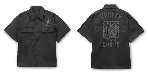 COSPA Attack on Titan Survey Corps Work Shirt Ver.2.0 /GRAY-XXL
