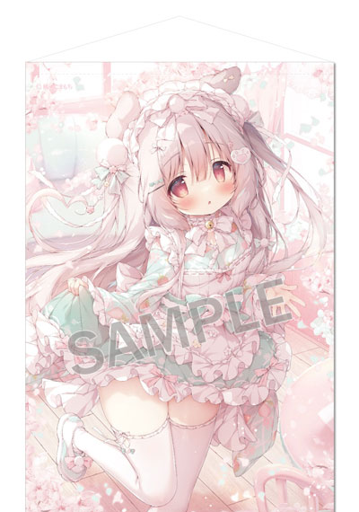Brendream Komamochi Momozu B2 Wall Scroll Japanese Style Maid Mint-chan รูปภาพ 1