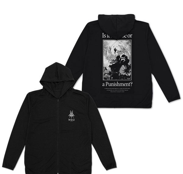 COSPA NieR:Automata Ver1.1a 2B Thin Dry Hoodie /BLACK-M รูปภาพ 1